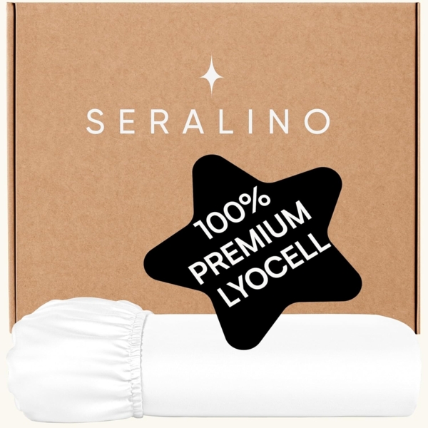 Seralino Spannbettlaken 100% Lyocell (Tencel), weiches, atmungsaktives Spannbetttuch, Gummizug: rundum, besonders weich, schnelltrocknend, atmungsaktiv, natürlicher Rohstoff