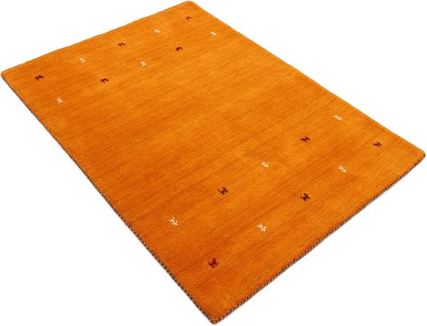 carpetfine 'Gabbeh Uni' Wollteppich, reine Wolle, Orange, 60x90 cm Bild 3