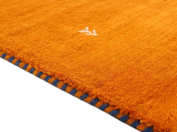 carpetfine 'Gabbeh Uni' Wollteppich, reine Wolle, Orange, 60x90 cm Bild 6