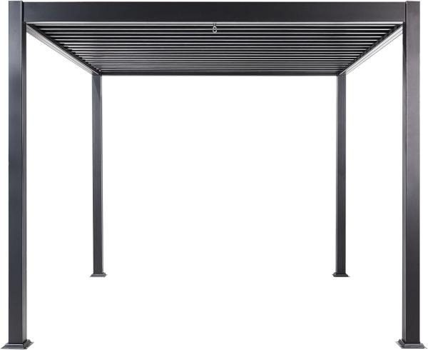 Garten-Pergola 310x310 cm Schwarz FORNOLI