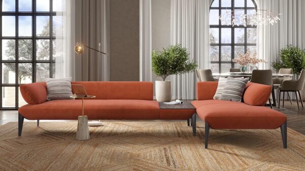 Sofanella Ecksofa ALMERIA Stoffgarnitur Sofalandschaft Couch in Weiß S: 330 Breite x 97 Tiefe Bild 6