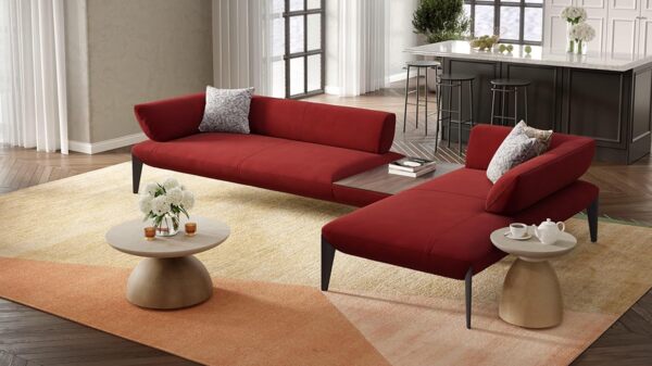 Sofanella Ecksofa ALMERIA Stoffgarnitur Sofalandschaft Couch in Weiß S: 330 Breite x 97 Tiefe Bild 5