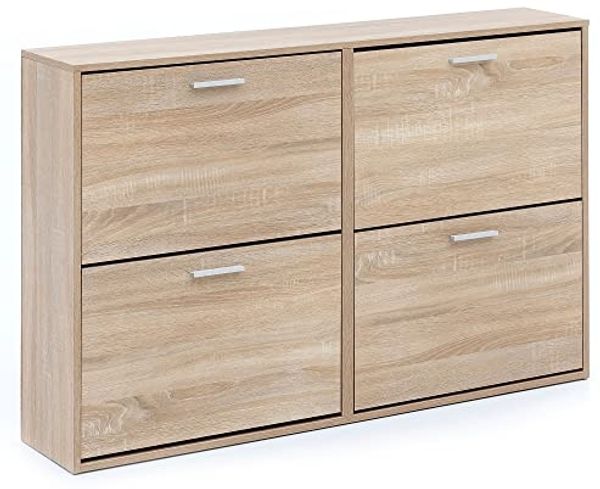Schuhschrank in Grau - 120x24x81cm (LxBxH)