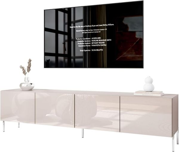 Lookway TV-Schrank TV-Schrank COLGANTE 200 in Kaschmir Hochglanz mit Beinen (2x TV- Schrank) Breite: 200 cm