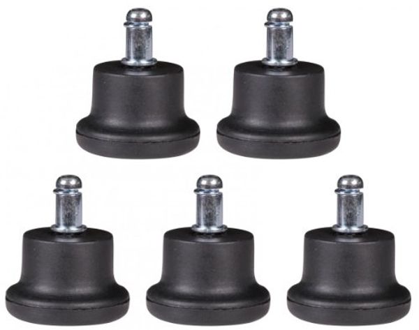 Amstyle Möbelrolle 5x Gleiter Fußgleiter Bürostuhl Möbelgleiter Bodengleiter Schwarz, (5er Set Design Kunststoff Bodengleiter Schwarz, Set besteht aus 5 Rollen), Fußgleiter f. Bürostuhl Rund 11 mm Pin Durchmesser