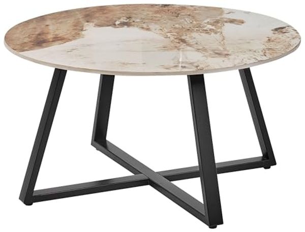 Couchtisch IVINS Keramik Weißer Marmor