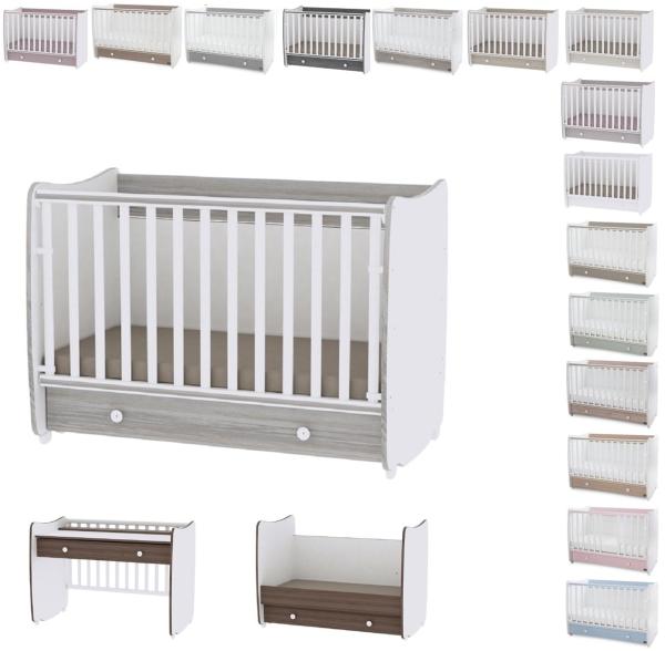 Lorelli 'Dream' Babybett 60x120 cm umbaubar, mit Schaukelfunktion grau