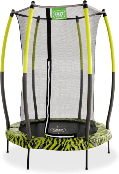 EXIT Tiggy junior Trampolin mit Sicherheitsnetz ø140cm - schwarz/grün Trampolin über der Erde Rund 25 kg 3 Jahr(e) Sicherheitsnetz Montage erforderlich