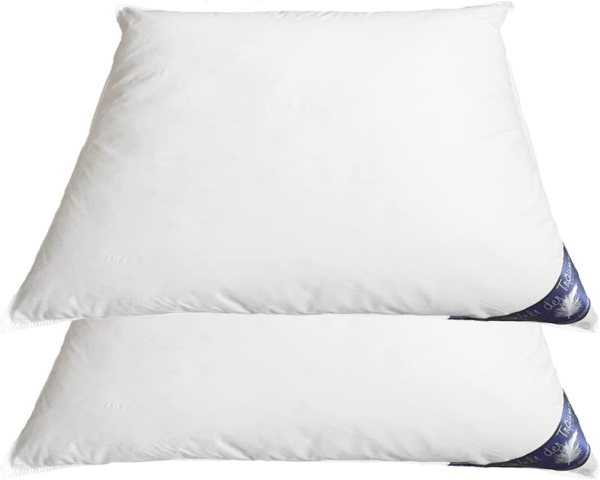 Welt der Träume Daunenkissen 2 Stück Daunenkissen Kopfkissen Kissen 40x40cm, 40x80cm, 80x80cm, Füllung: 60% Daunen/ 40% Federn, Rückenschläfer, Seitenschläfer, Bauchschläfer, Set, 100% Naturprodukt, Designed in Germany-Made in Europe