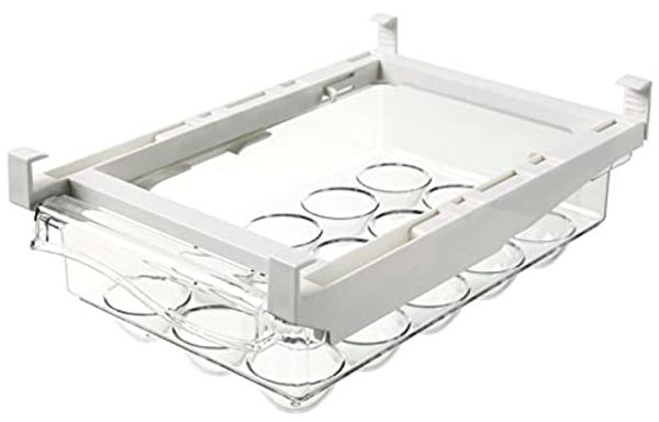 BAYLI Pizzaschneider Eierbehälter für Kühlschrank, Universal Kühlschrank Organizer für 15