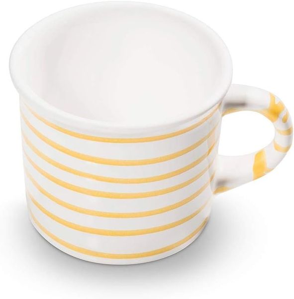 Gelbgeflammt, Kaffeehäferl - Kaffeetasse / Kaffeebecher (0,24L) - Gmundner Keramik Becher - Mikrowelle geeignet, Spülmaschinenfest