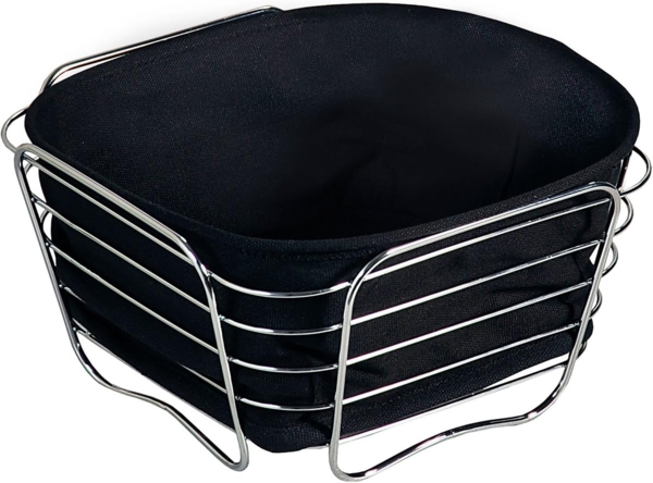 KESPER® Brotkorb Brot- & Obstkorb, Edelstahl, schwarz 90872, (1-tlg)