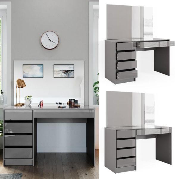 Schminktisch Sherry Grau 120 cm Vicco Bild 2