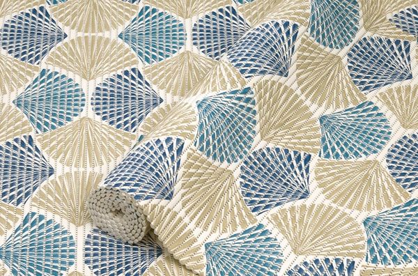 d-c-fix Weichschaummatte Seashells 80 x 50 cm beige/blau
