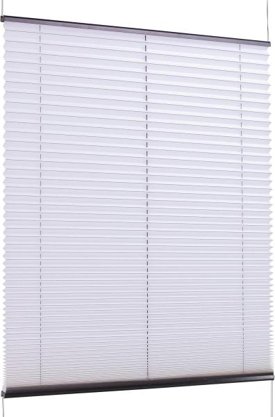 K-home Klemmfix-Plissee Florida Weiß 105x130 cm (B x L) einzigartiges Design mit bezauberndem Lichteffekt Bild 1