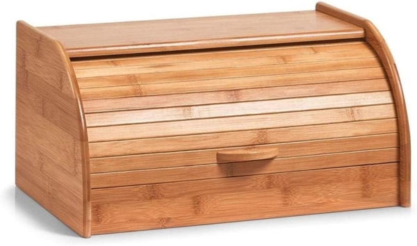 Zeller Present Brotkasten Bamboo, Bambus, (1-tlg), aus Bambusholz, mit Rollvorrichtung, mit Griff auf der Vorderseite