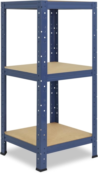 shelfplaza HOME 100x30x30 cm Schwerlastregal in blau mit 3 Böden und 175 kg Traglast pro Boden