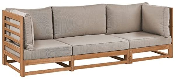 3 Sitzer Sofa TRANI Zertifiziertes Akazienholz Heller Holzfarbton
