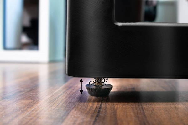 SAM Baumkantentisch 90x90 cm Mephisto, Akazienholz massiv + nussbaumfarben lackiert, Esstisch mit schwarz lackiertem U-Gestell, Esszimmertisch/Holztisch im Industrial-Design, Tischplatte 26 mm Bild 7