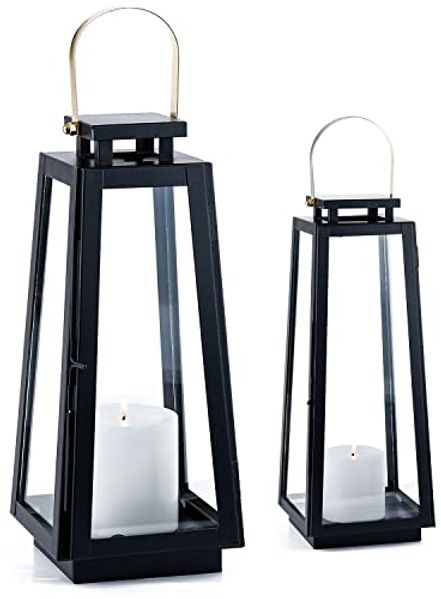 Marrakesch Orient & Mediterran Interior Kerzenlaterne 2er Set Skandinavisches Design Balkon Windlicht Gartenlaterne Eirik (2 St), 2er Set