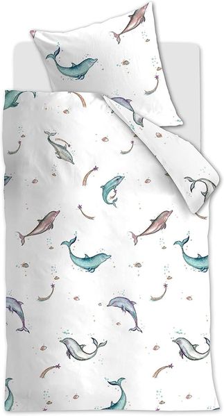 beddinghouse kids Bettwäsche Magical Dolphins, Größe 135x200/80x80 cm, multi