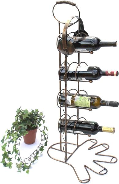 Weinregal 10-0045 Flaschenregal Flaschenhalter aus Metall 93cm Weinständer Regal