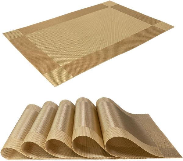 Intirilife Platzset, (Set, 6-St, 6x Platzset), Tischset Tischmatte Untersetzer abwischbar hitzebeständig