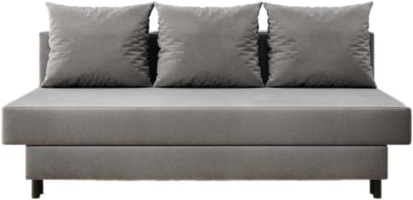 Designer Sofa Lino mit Schlaffunktion Samt Grau