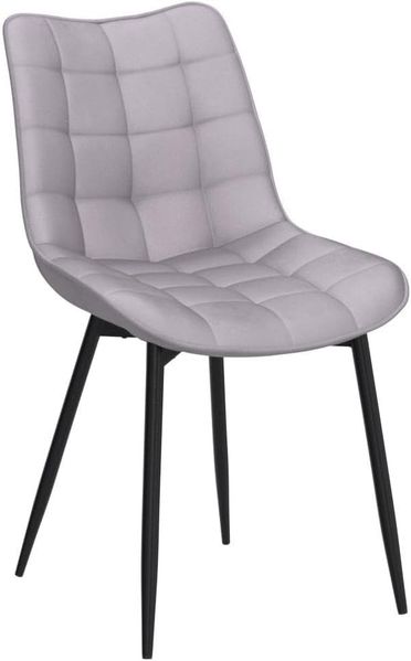 WOLTU 4 x Esszimmerstühle 4er Set Esszimmerstuhl Küchenstuhl Polsterstuhl Design Stuhl mit Rückenlehne, mit Sitzfläche aus Samt, Gestell aus Metall, Hellgrau, BH142hgr-4 Bild 4