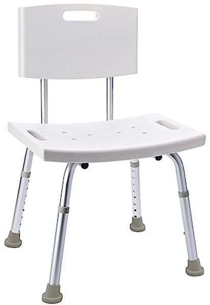 Ridder Bad-Stuhl mit Lehne weiß/silber