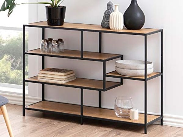 Regal >Carney< in Wildeiche aus Metall - 114x78x35cm (BxHxT)