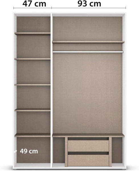 rauch Kleiderschrank VOYAGER Otto´s Choice Garderobe Wäscheschrank TOPSELLER Schlafzimmer (in 3 verschiedenen Ausstattungen BASIC/CLASSIC/PREMIUM) Schrank mit modernen Griffen in viel Stauraum MADE IN GERMANY Bild 7
