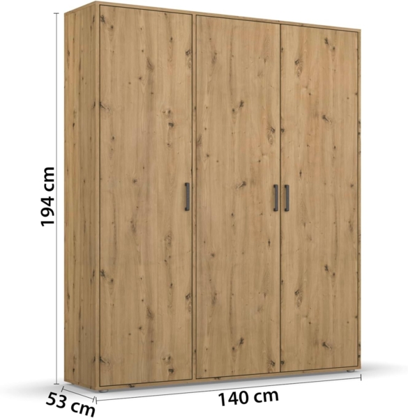 rauch Kleiderschrank VOYAGER Otto´s Choice Garderobe Wäscheschrank TOPSELLER Schlafzimmer (in 3 verschiedenen Ausstattungen BASIC/CLASSIC/PREMIUM) Schrank mit modernen Griffen in viel Stauraum MADE IN GERMANY Bild 3