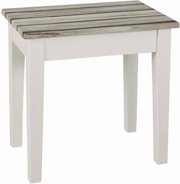 Beistelltisch 51141, weiß/grau, ca. 43 x 42 x 30 cm