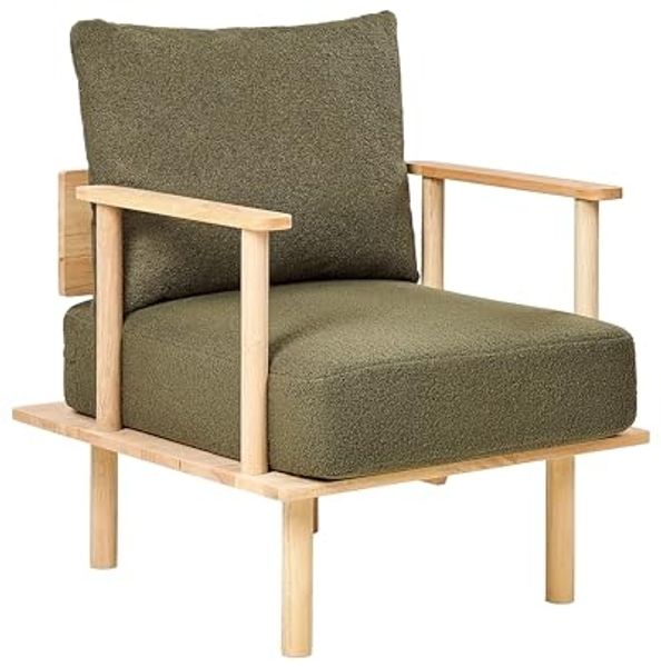 Sessel ASKER Bouclé Dunkelgrün
