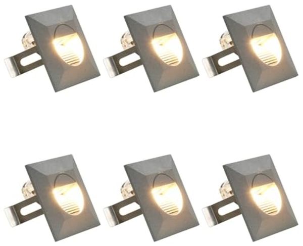 vidaXL Außenwandleuchten 6 Stk. LED 2 W Silbern Quadratisch 45656