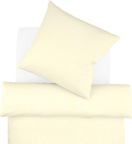 fleuresse Interlock Bettwäsche Jil 155x220 cm + 80x80 cm Creme
