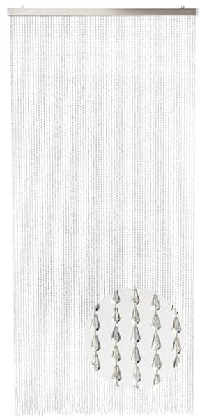 Kobolo Türvorhang Vorhang CLEAR transparent 72 Stränge 90x200cm (1 St), Ösen, transparent