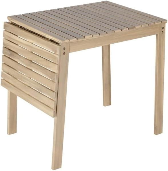 riess-ambiente Gartentisch BALI 110cm natur hell – Massivholz, ausklappbar, wetterfest (Einzelartikel, 1-St), ausklappbarer Outdoor-Holztisch im Naturton – ideal für kleine Balkone Bild 9