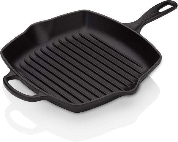 Le Creuset Signature Gusseisen-Grillpfanne Quadratisch 26 cm Schwarz
