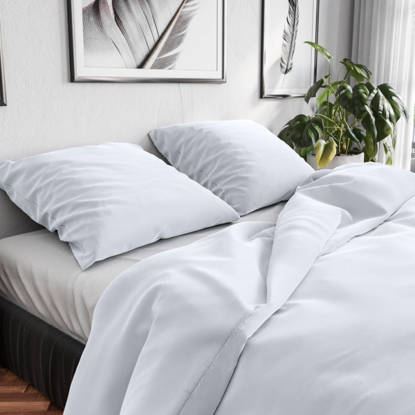 Wolkenfeld Bettwäsche Renforcé Bettwäsche Baumwolle - Natürlich weiches Schlafgefühl, Renforcé, 3 teilig, 135x200 cm, 155x220 & Übergrößen I inkl. Kissenbezüge 80x80 I uni