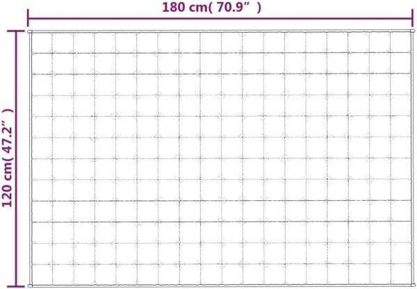 vidaXL Gewichtsdecke Stoff, 1 x Gewichtsdecke, Helle Cremefarbe, 120x180 cm, 100 % gebürstete Polyester-Mikrofaser, 9 kg Bild 3
