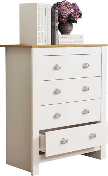 VCM Kommode & Sideboard Balusa 920372 Weiß H. 95 x B. 79 x T. 40 cm