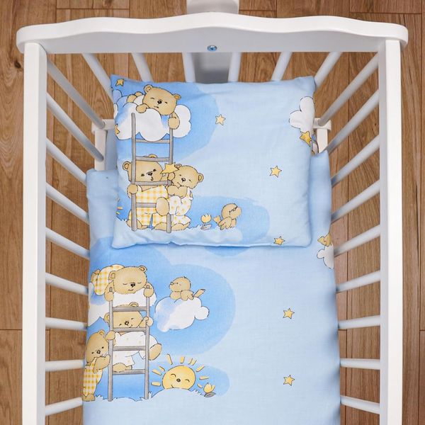 Baby Comfort 4-teiliges Bettwäsche für Kinder 80x70 cm Bettdecke, Kissen, Bettbezug und Kissenbezug (Muster 4)