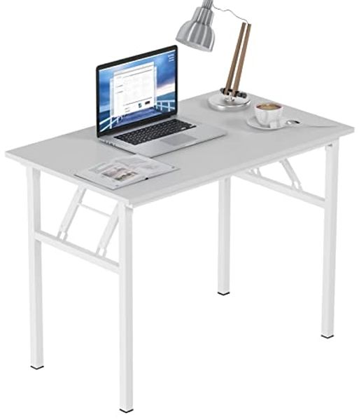 Need Klapptisch kleiner Computertisch Schreibtisch 100CM Klappbar und Montagefrei,Tisch aus E1 Holzwerkstoffen und Stahlrahmen,Konferenztische,PC Tisch Bürotisch Esstisch für Zuhause und Büro,100*60CM