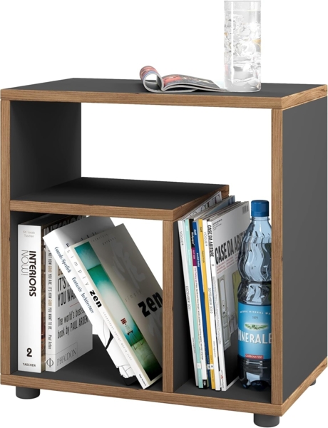 VCM Beistelltisch & Couchtisch Zeito 920788 Anthrazit / Honig-Eiche H. 55 x B. 50 x T. 30 cm