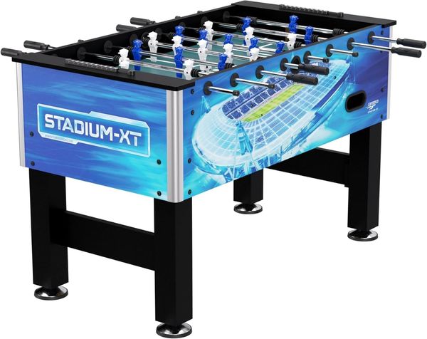 Carromco Kickertisch Tischkicker Stadium-XT (blau) (1-tlg), Fußballtisch in Turniergröße