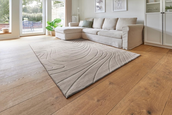 Andiamo Teppich Dale, rechteckig, Höhe: 10 mm, Uni Farben, Hoch-Tief-Struktur, Carving-Effekt, Wohnzimmer