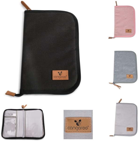 Cangaroo Dokumententasche Liam Reisemappe Reißverschluss durchsichtige Fächer