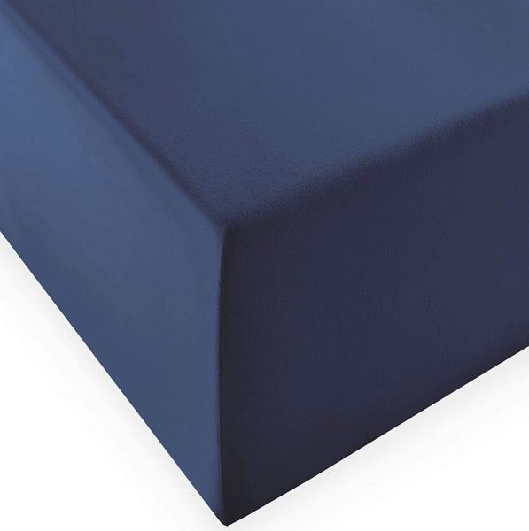 Fleuresse Boxspring- und Wasserbetten Jersey-Spannlaken comfort XL 6073 denim 150/200